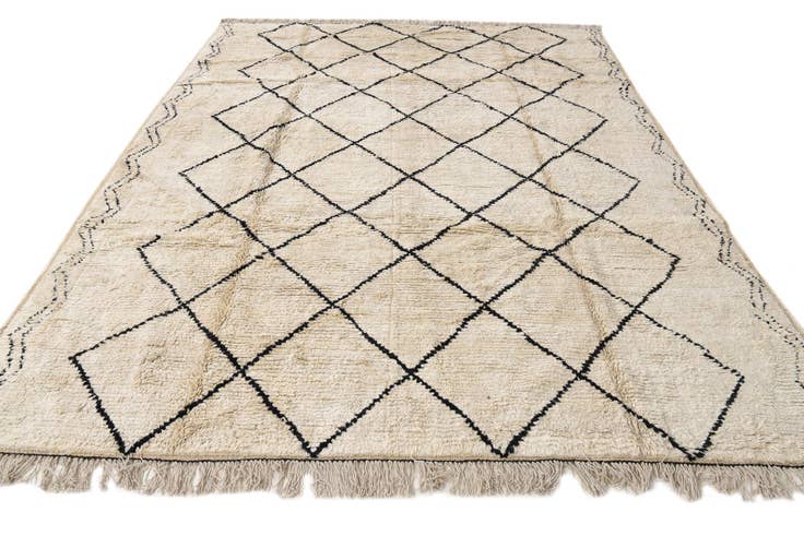 Detail image of 7' 11 x 10' 1 Hand Knotted Moroccan Wool Rug