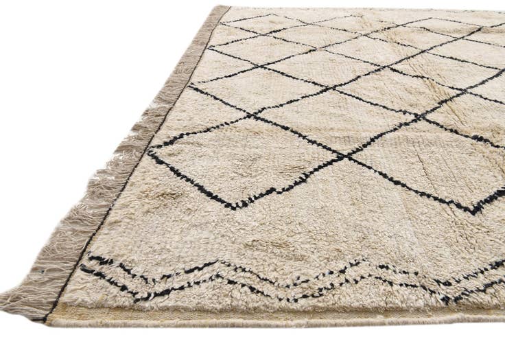 Detail image of 7' 11 x 10' 1 Hand Knotted Moroccan Wool Rug
