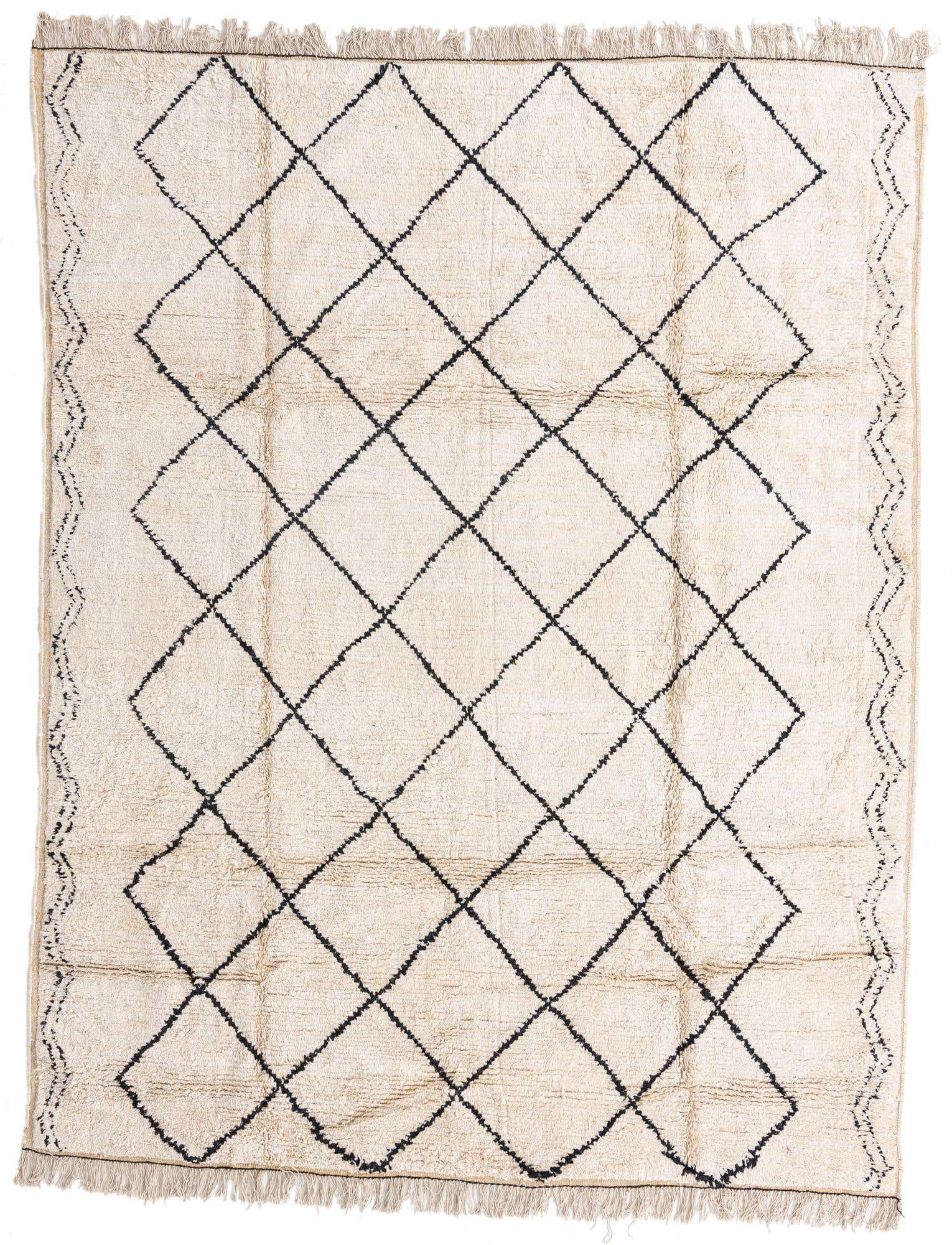 7' 11 x 10' 1 Hand Knotted Moroccan Wool Rug