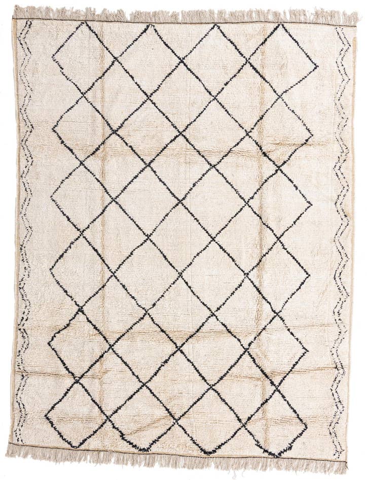 Detail image of 7' 11 x 10' 1 Hand Knotted Moroccan Wool Rug