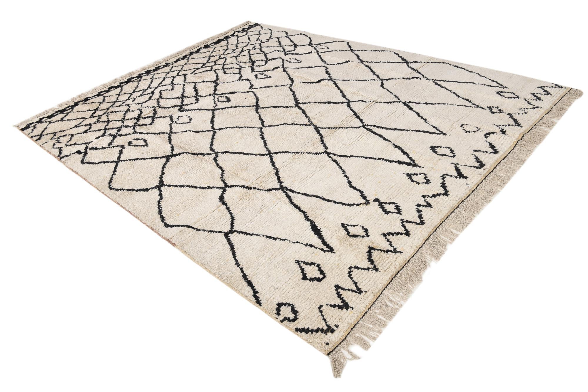 8' x 10' Hand Knotted Moroccan Wool Rug