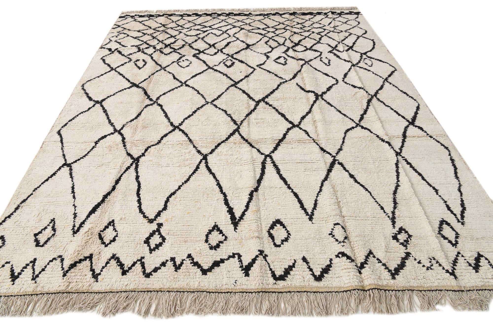 8' x 10' Hand Knotted Moroccan Wool Rug