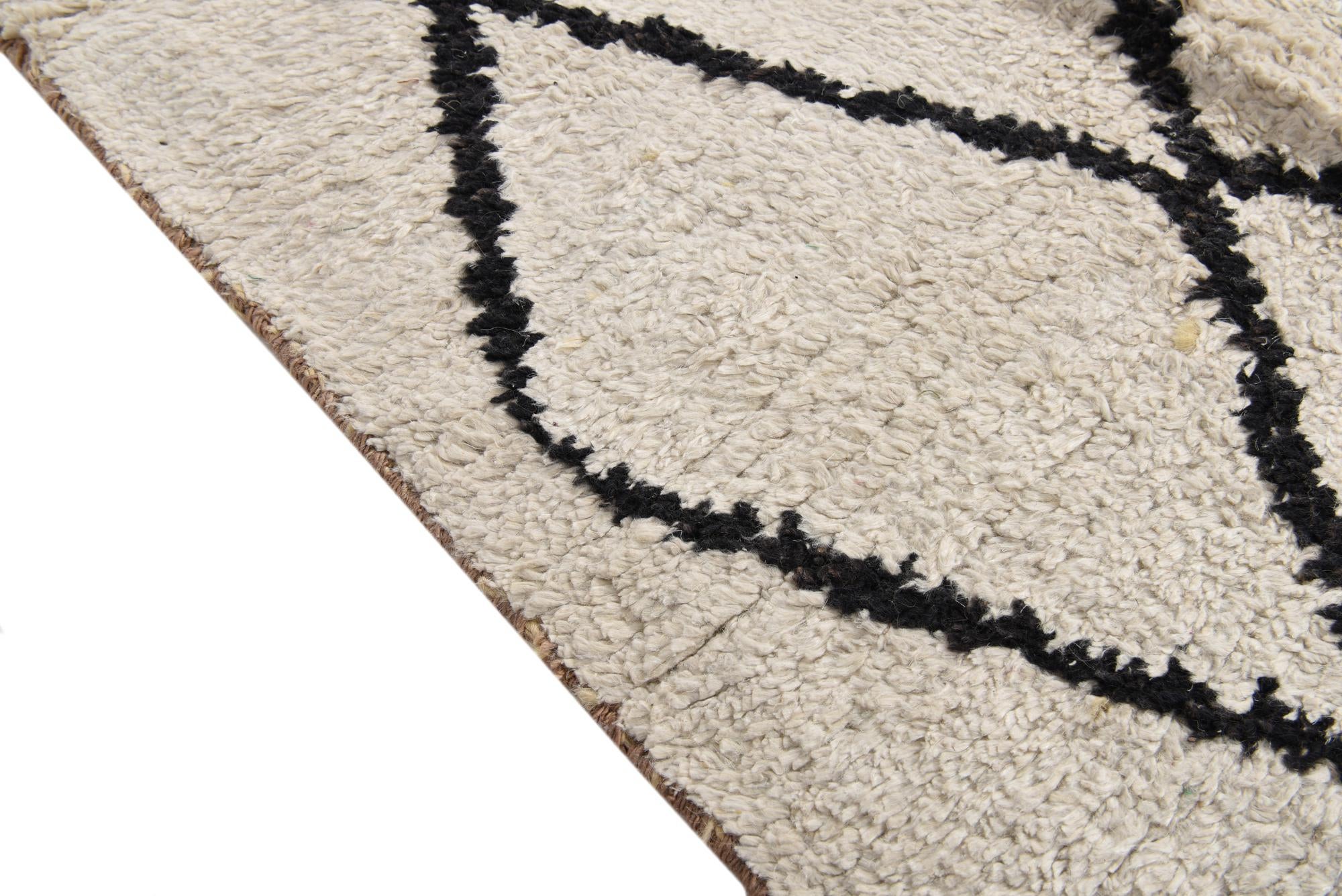 8' x 10' Hand Knotted Moroccan Wool Rug