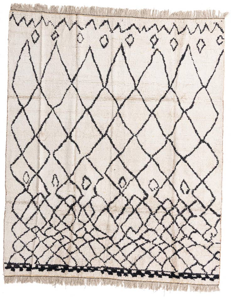 Detail image of 8' x 10' Hand Knotted Moroccan Wool Rug