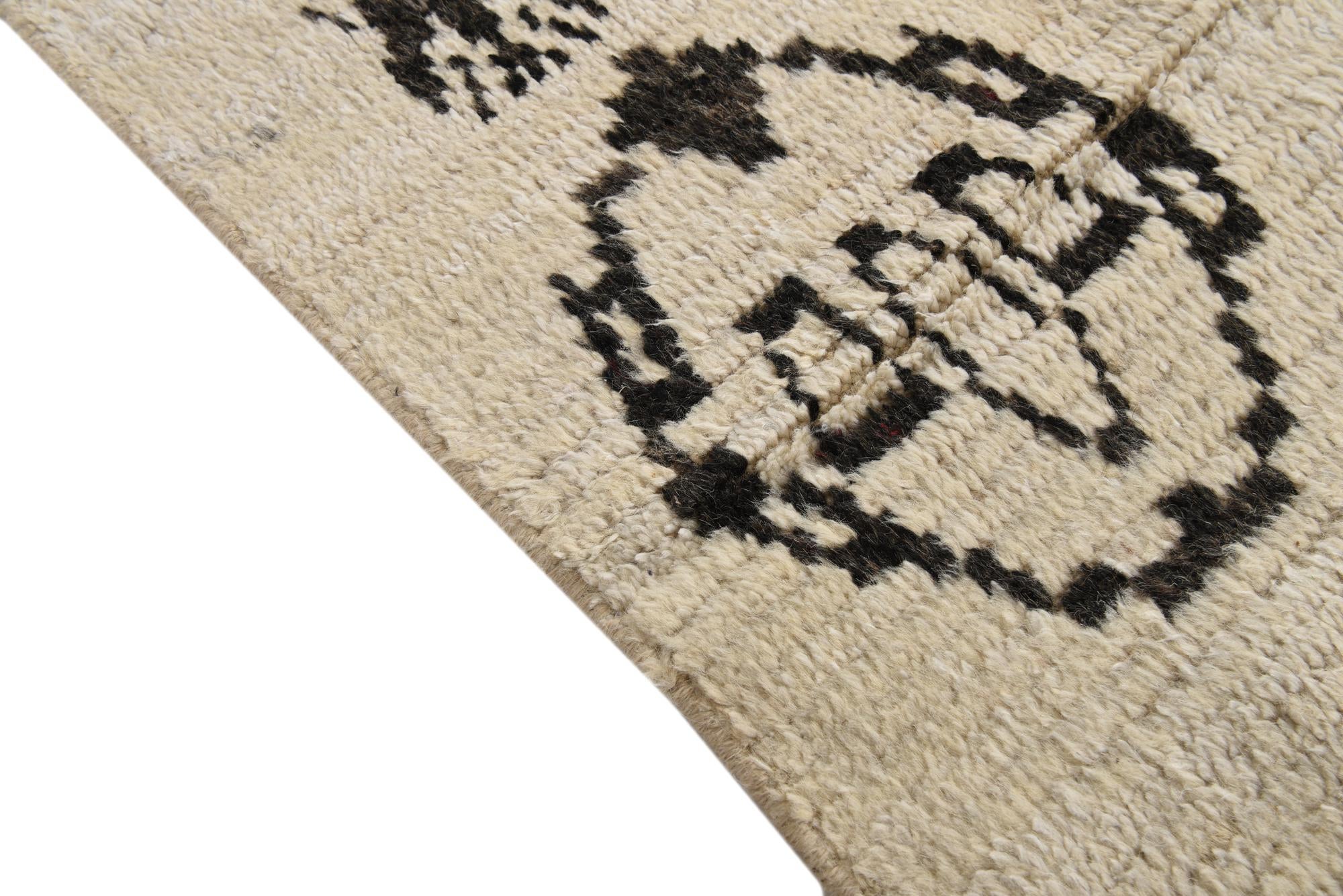 9' x 13' Hand Knotted Moroccan Wool Rug