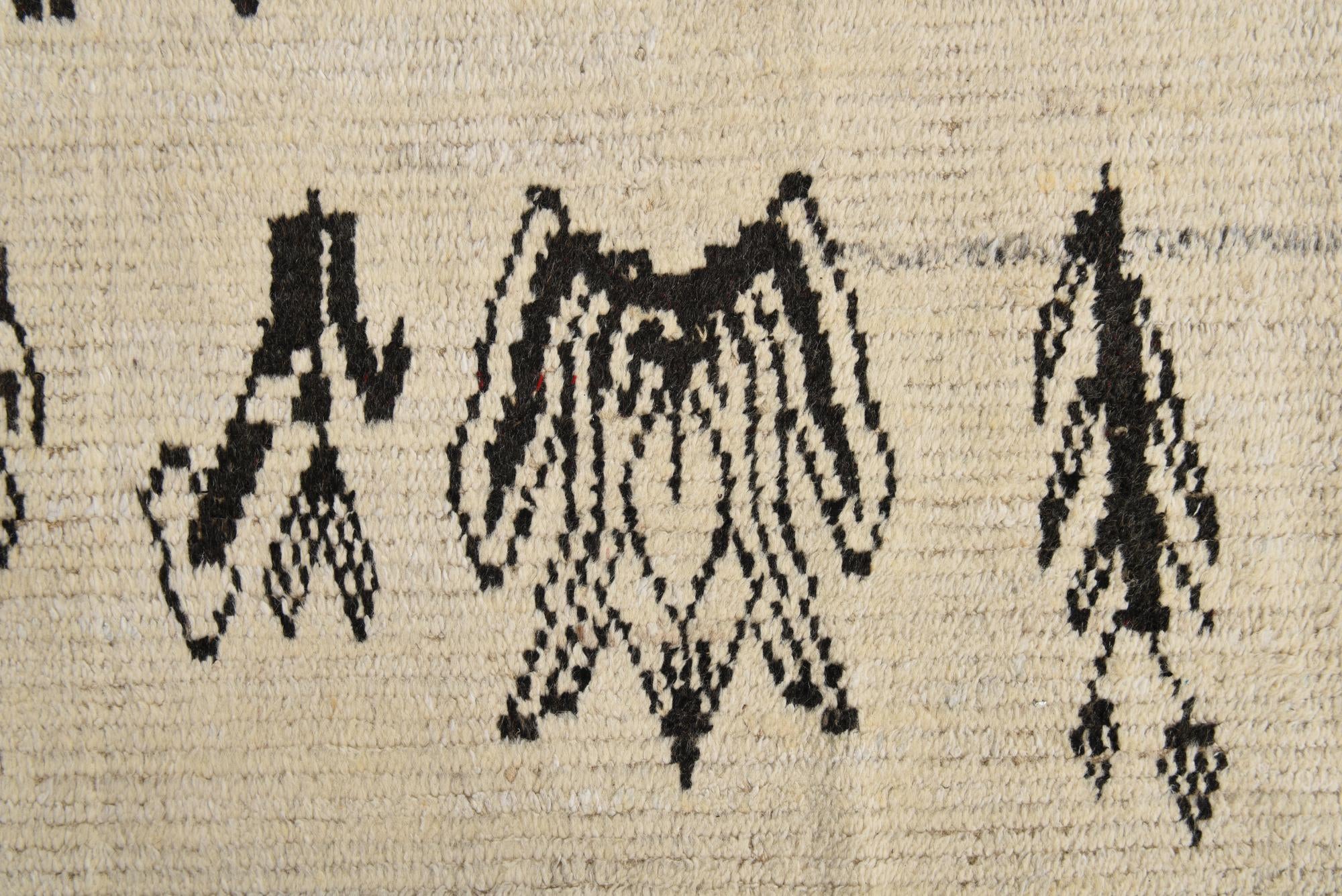 9' x 13' Hand Knotted Moroccan Wool Rug
