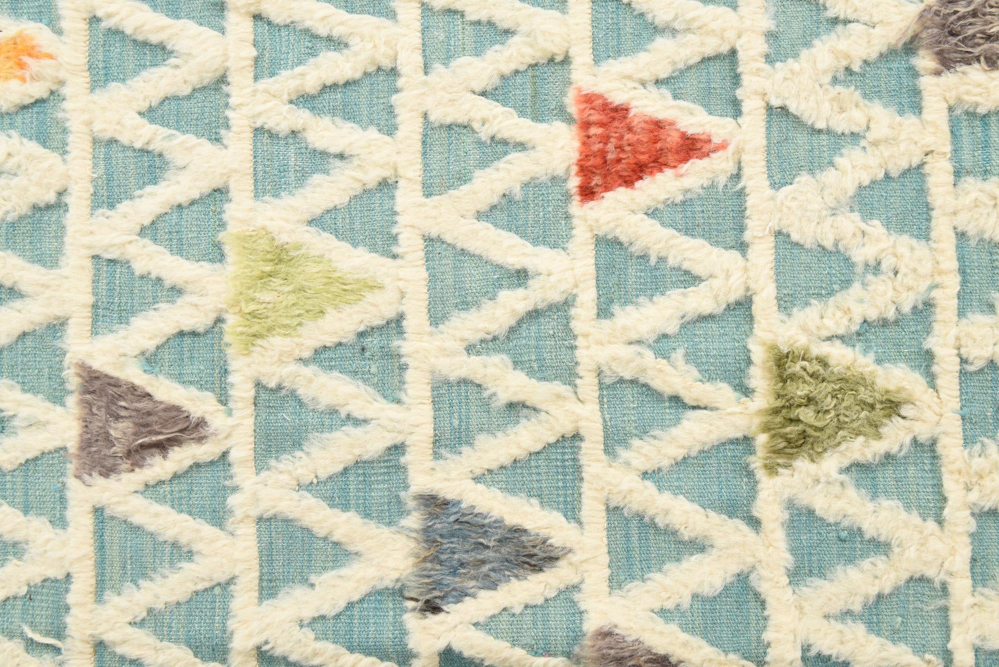 6' 7 x 10' 6 Hand Knotted Moroccan Wool Rug