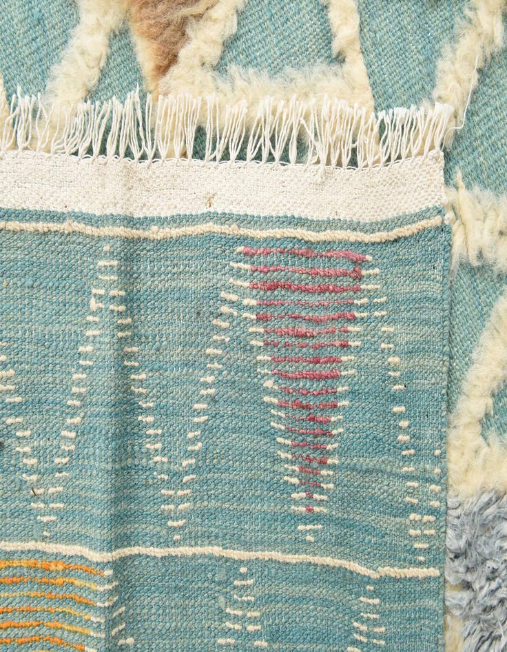 Detail image of 6' 7 x 10' 6  Hand Knotted Moroccan Wool Rug