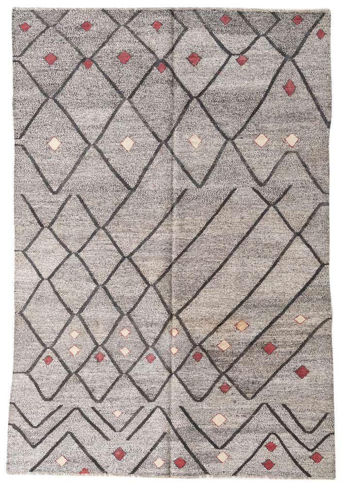 6' 7 x 9' 7 Hand Woven Moroccan Wool Rug