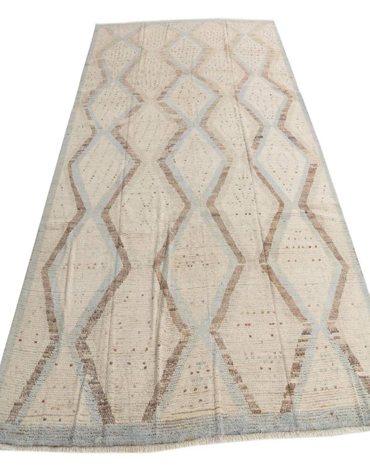 Detail image of 8' x 10' 1  Hand Knotted Moroccan Wool Rug