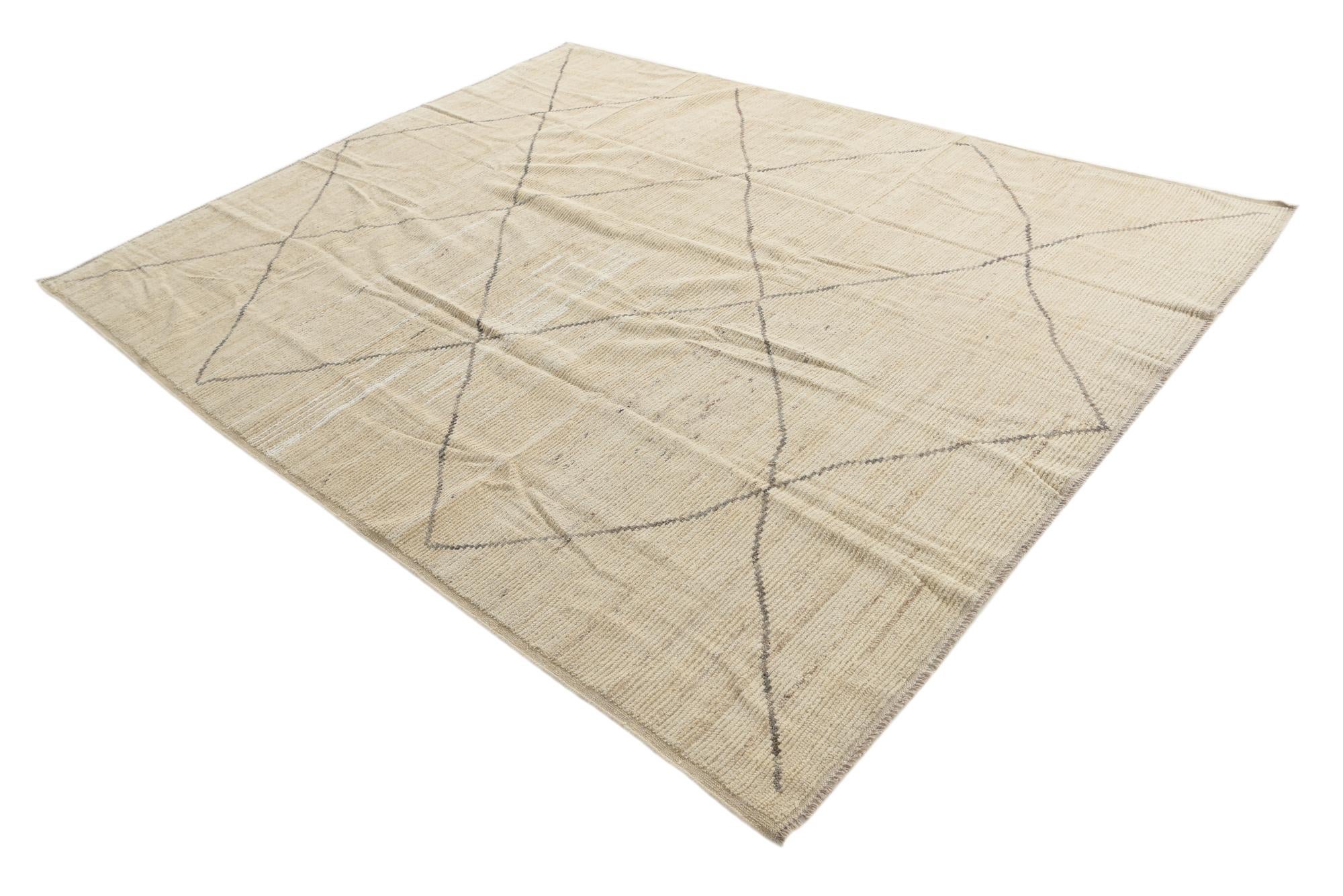 8' 1 x 10' 1 Hand Knotted Moroccan Wool Rug