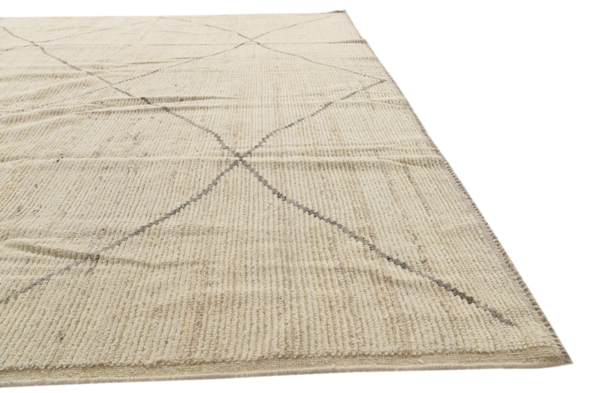 8' 1 x 10' 1 Hand Knotted Moroccan Wool Rug