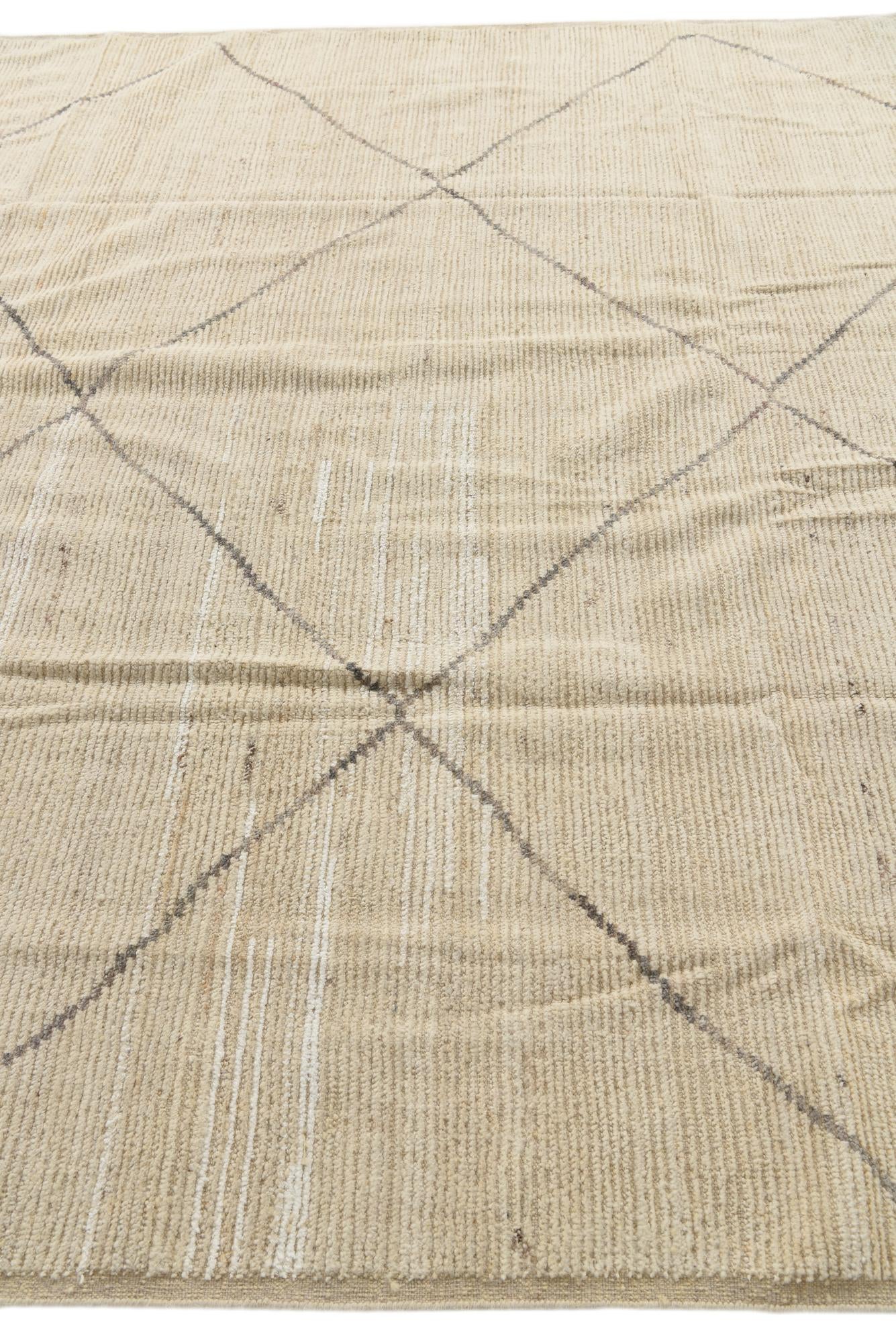 8' 1 x 10' 1 Hand Knotted Moroccan Wool Rug