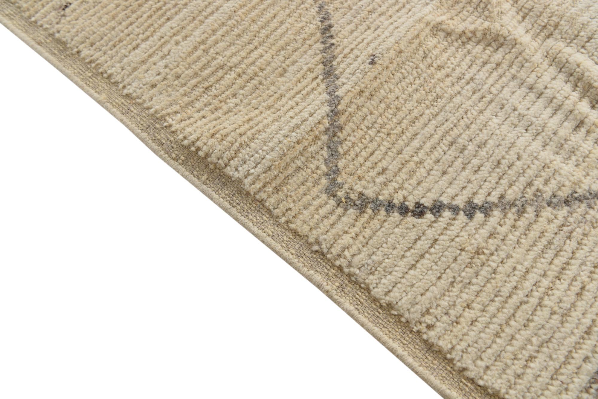 8' 1 x 10' 1 Hand Knotted Moroccan Wool Rug