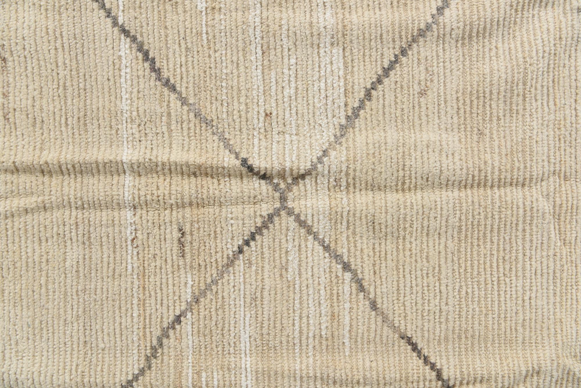 8' 1 x 10' 1 Hand Knotted Moroccan Wool Rug