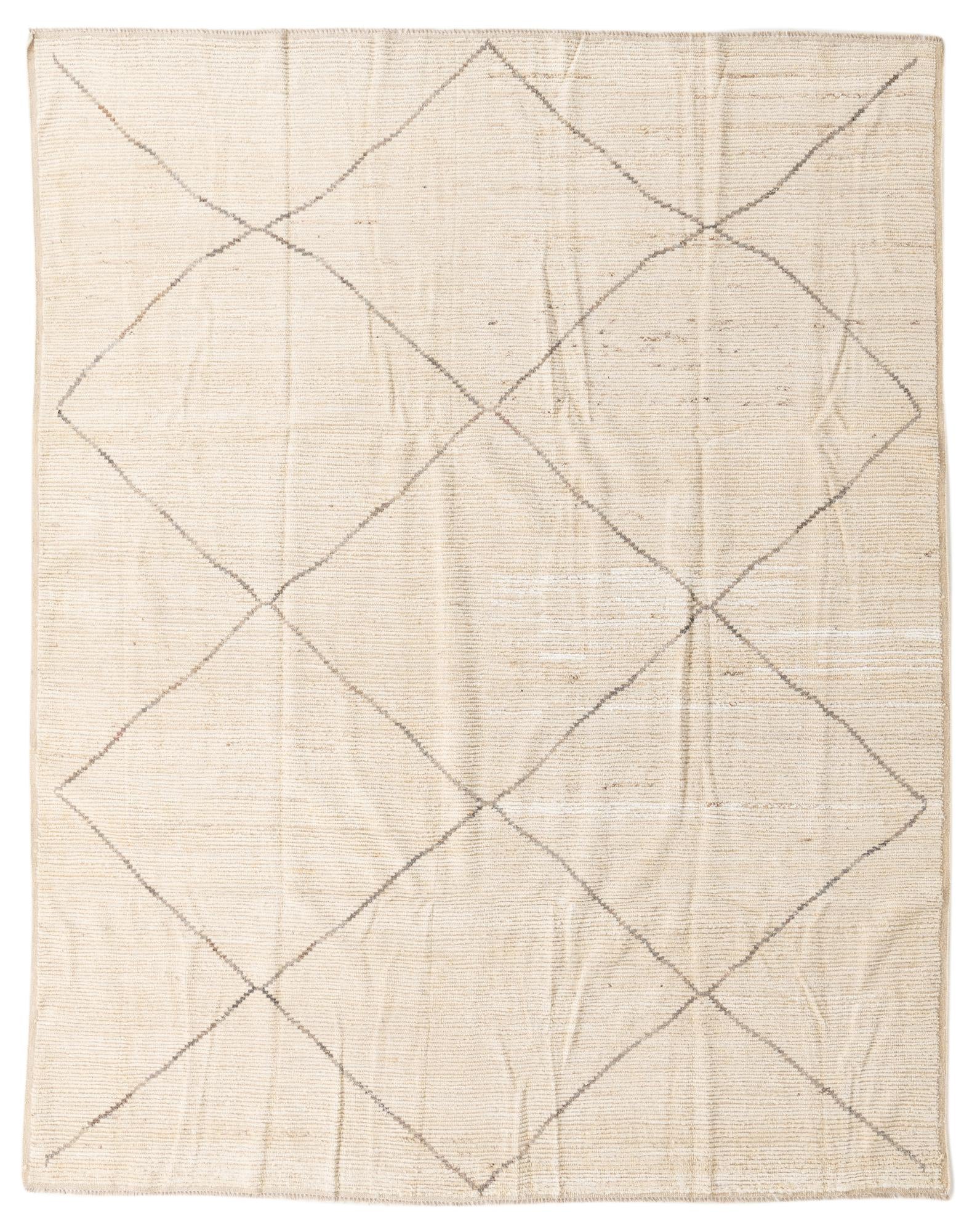 8' 1 x 10' 1 Hand Knotted Moroccan Wool Rug