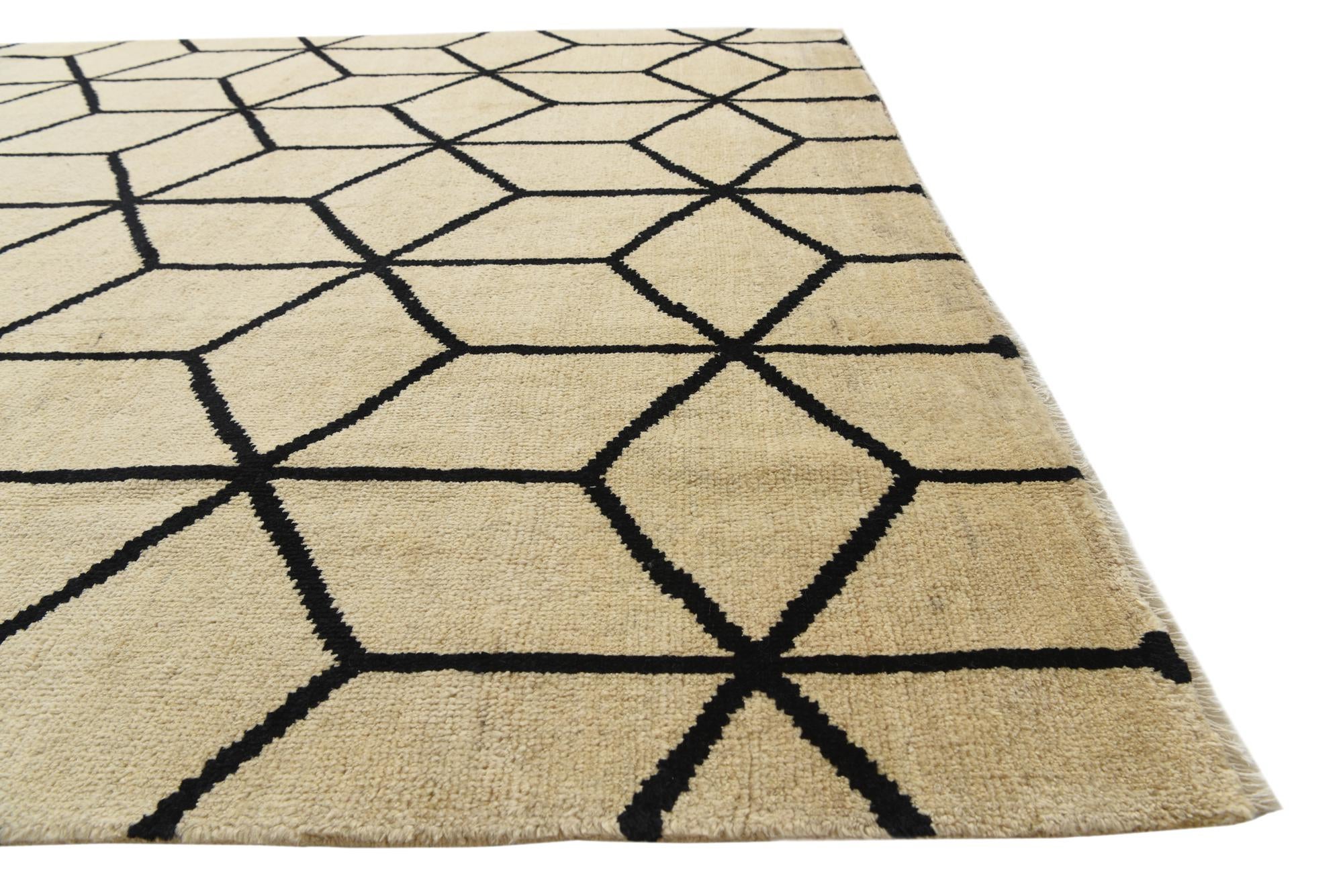 6' 2 x 10' 5 Hand Knotted Moroccan Wool Rug
