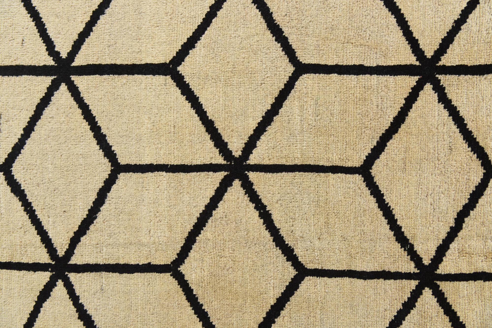 6' 2 x 10' 5 Hand Knotted Moroccan Wool Rug