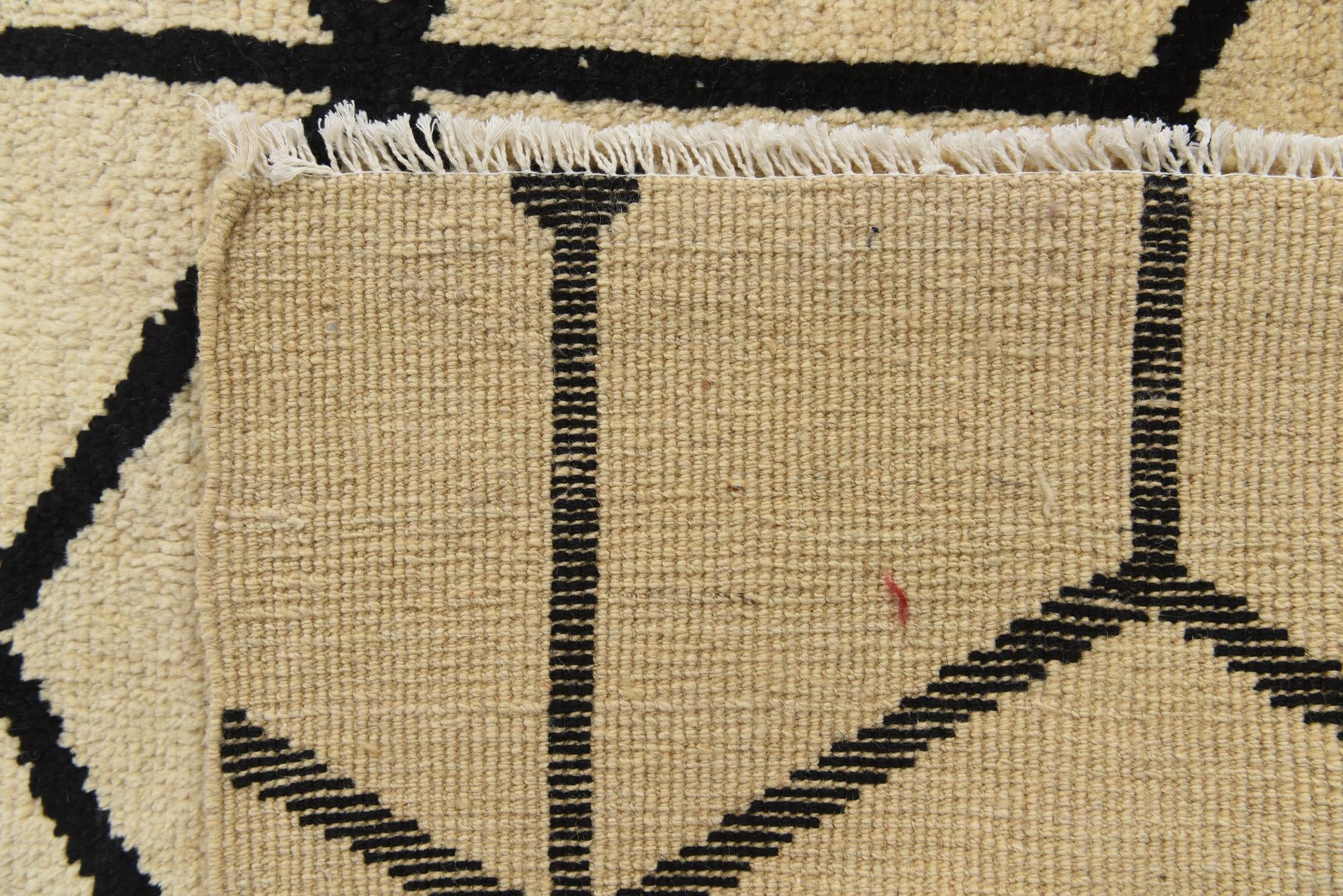 6' 2 x 10' 5 Hand Knotted Moroccan Wool Rug