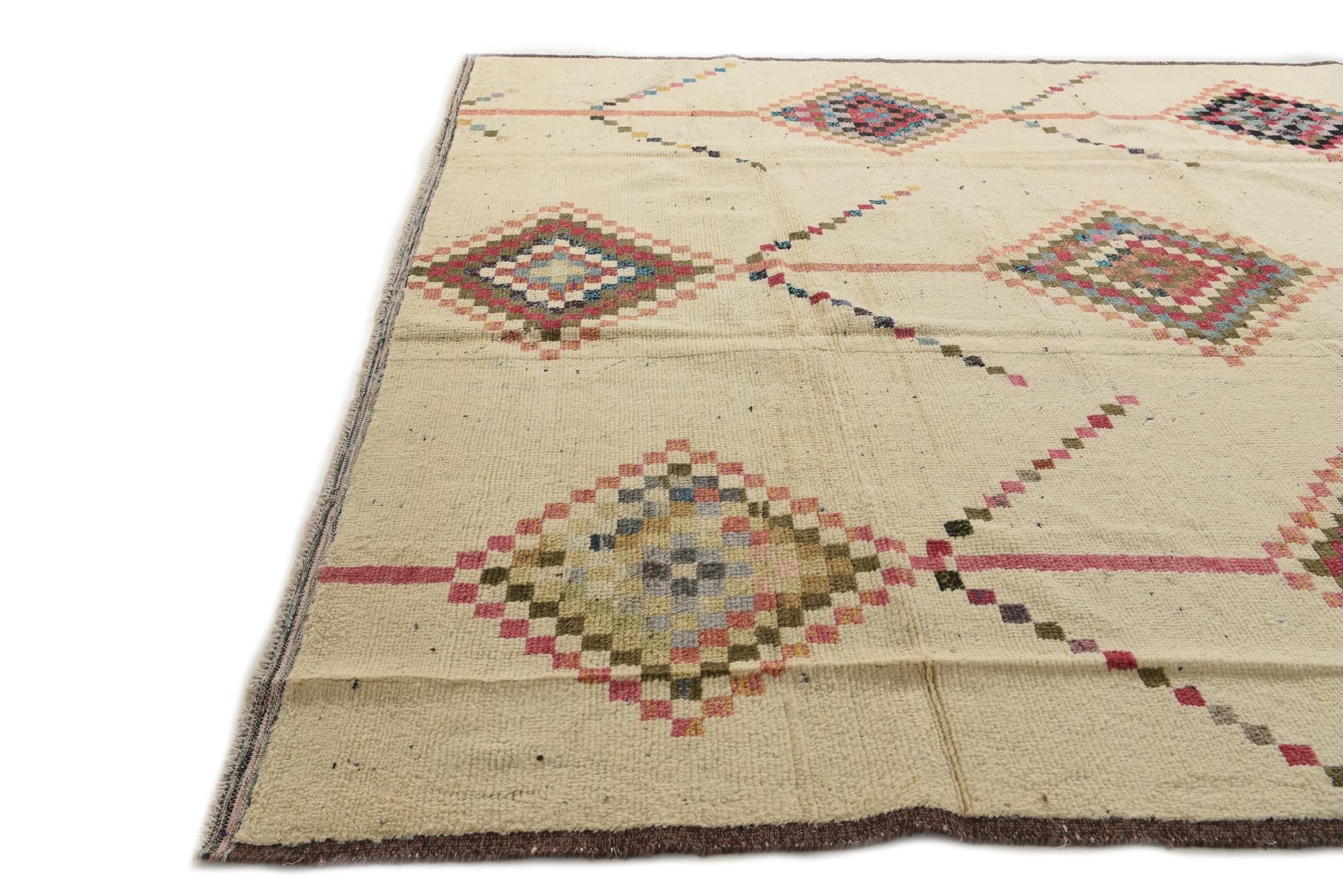 11' 10 x 15' 5 Hand Knotted Moroccan Wool Rug