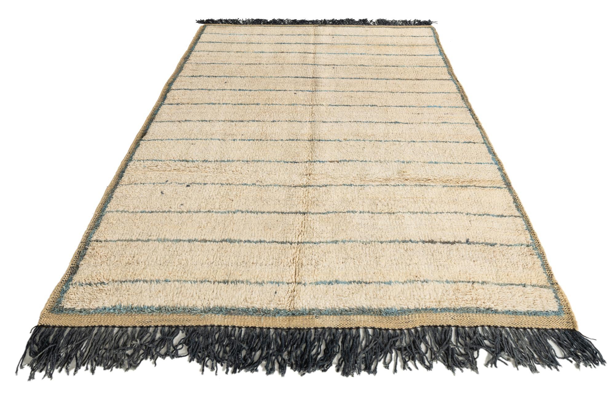 5' 1 x 7' 5 Hand Knotted Moroccan Wool Rug