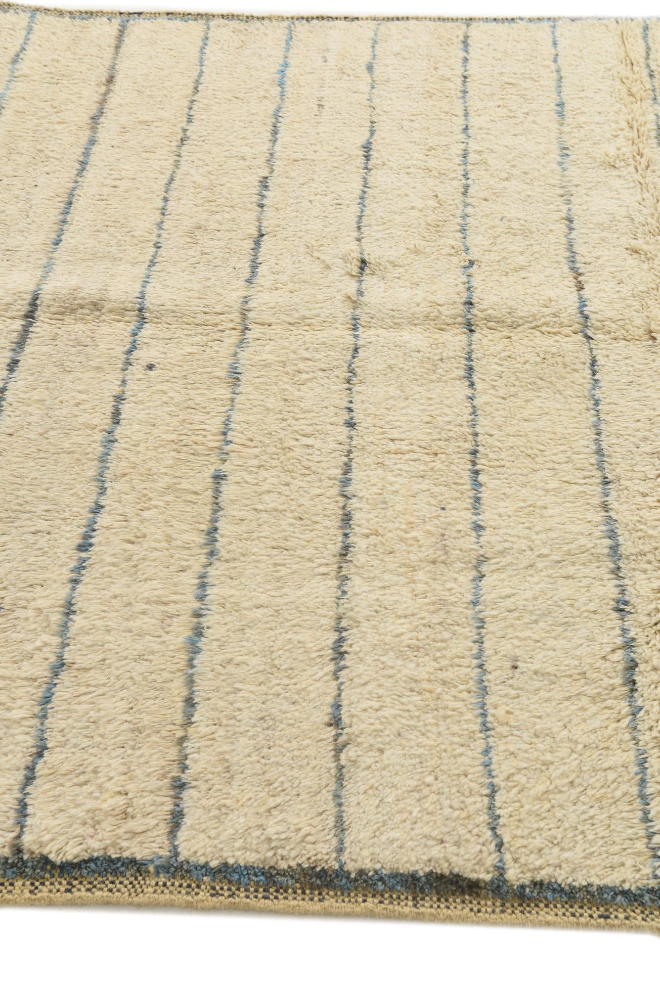 5' 1 x 7' 5 Hand Knotted Moroccan Wool Rug
