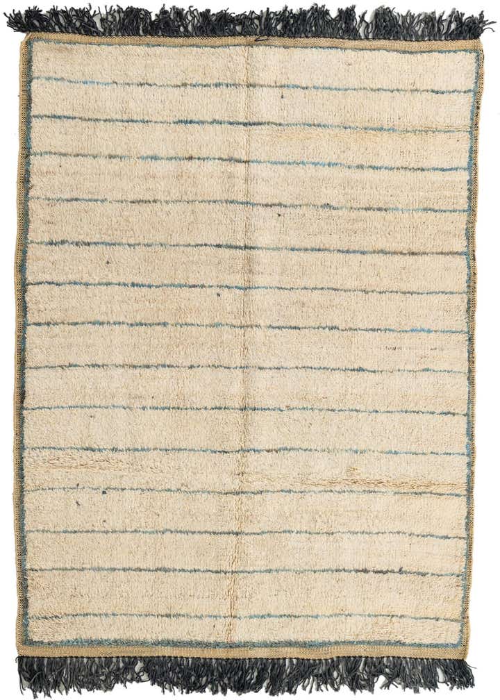 5' 1 x 7' 5 Hand Knotted Moroccan Wool Rug