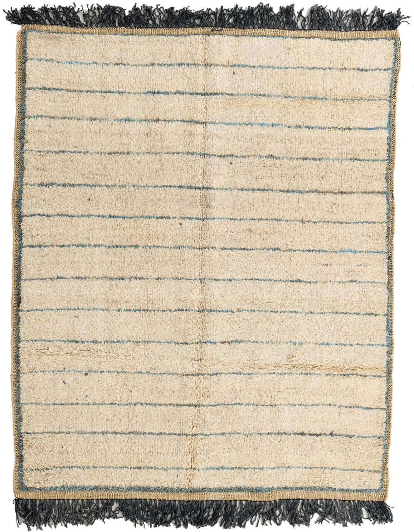 5' 1 x 7' 5 Hand Knotted Moroccan Wool Rug
