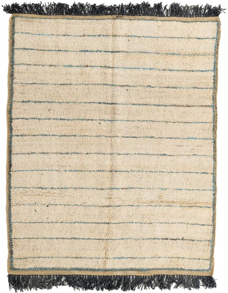 Detail image of 5' 1 x 7' 5 Hand Knotted Moroccan Wool Rug