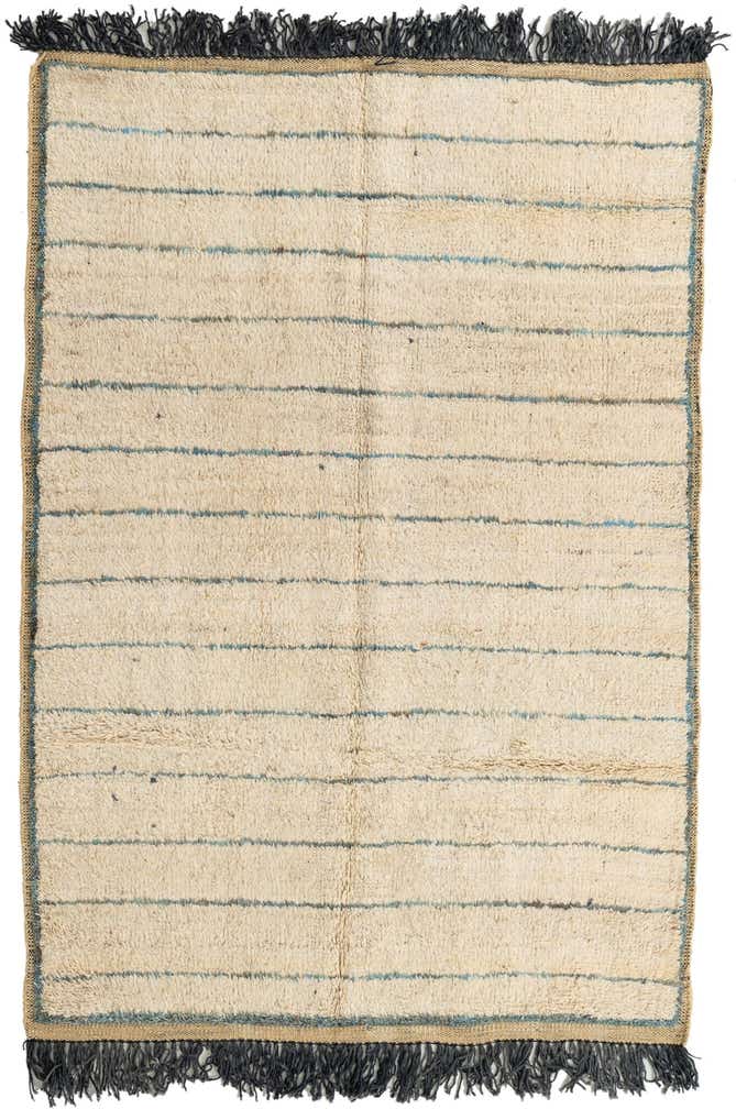 5' 1 x 7' 5 Hand Knotted Moroccan Wool Rug
