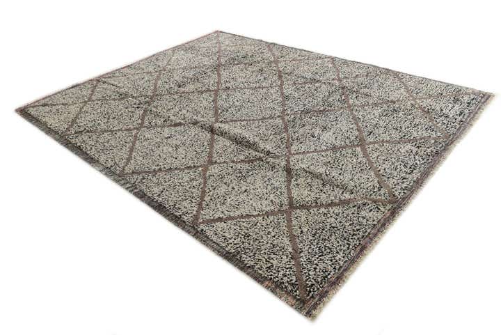 8' 5 x 10' 2 Hand Knotted Moroccan Wool Rug