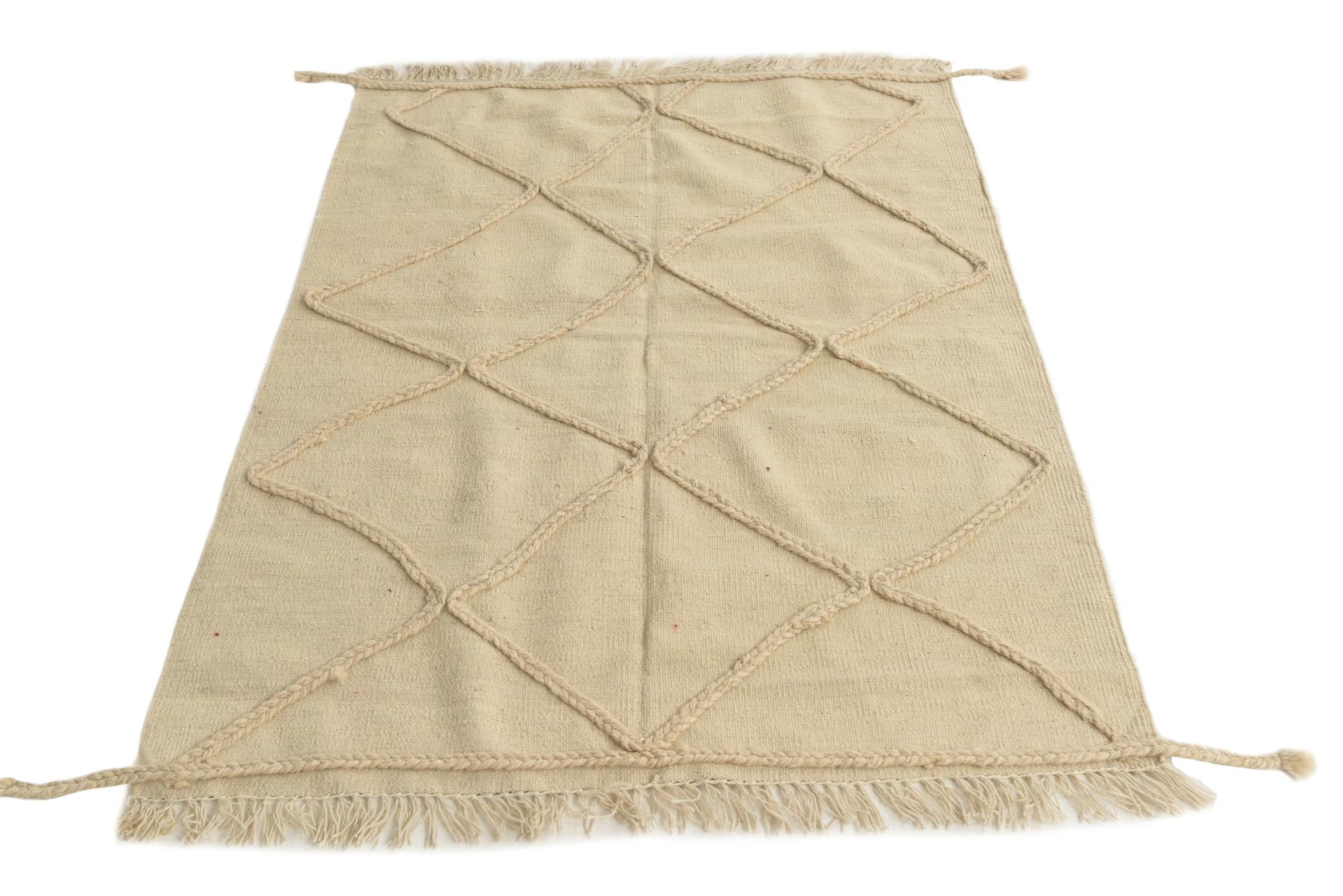 3' 6 x 5' Hand Woven Moroccan Wool Rug