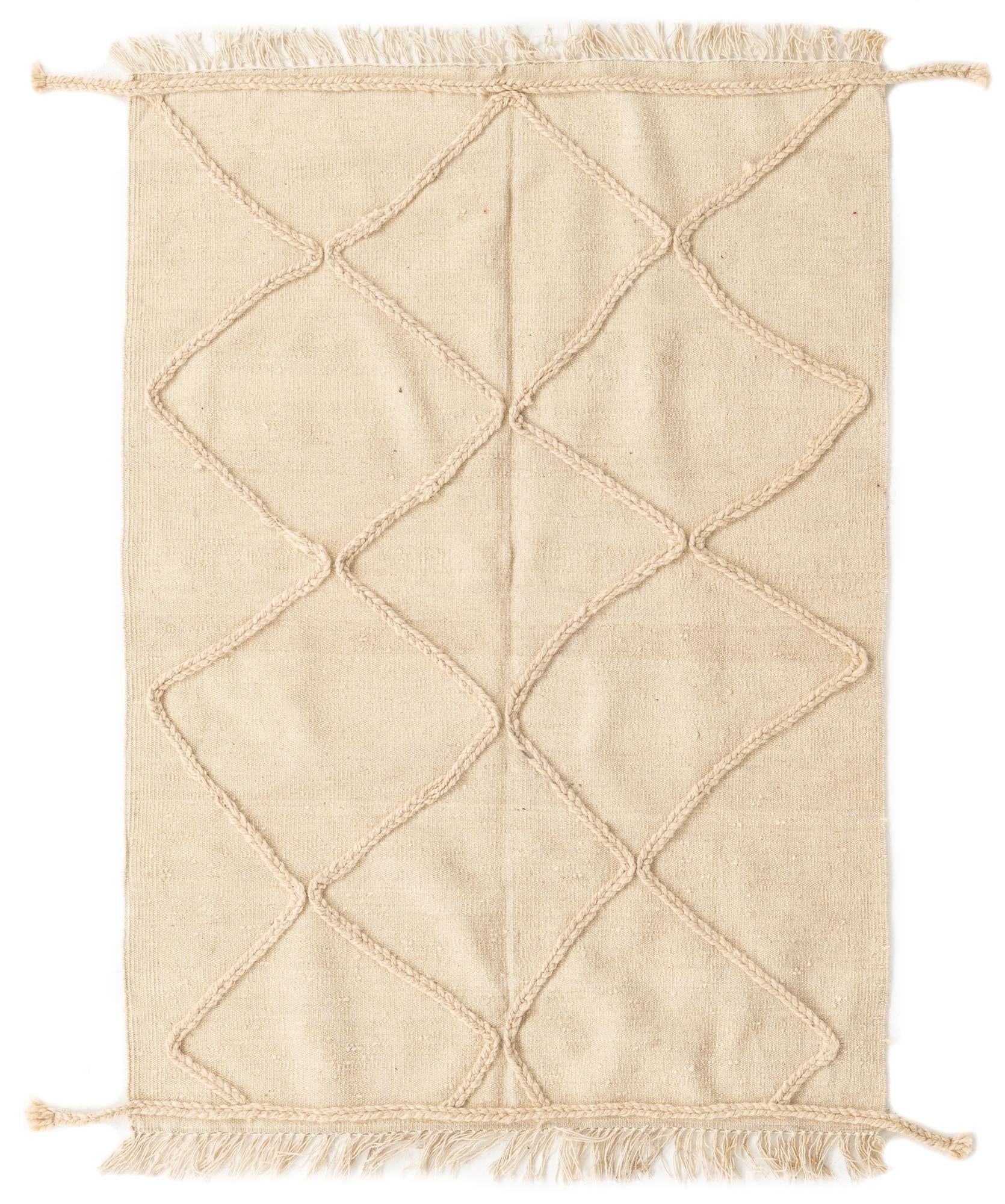 3' 6 x 5' Hand Woven Moroccan Wool Rug