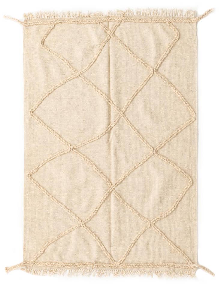 Detail image of 3' 7 x 5' Hand Woven Moroccan Wool Rug