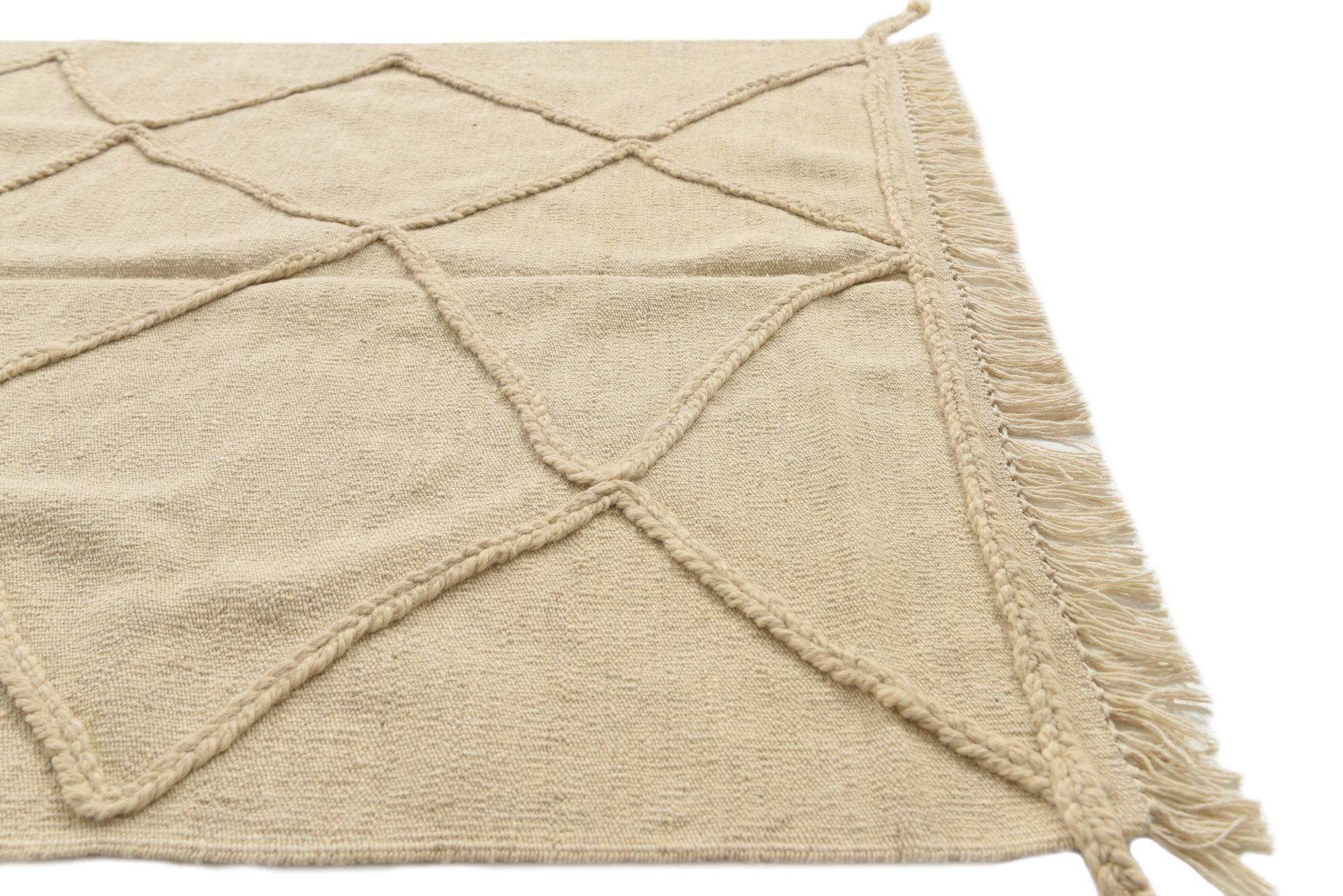 3' 5 x 4' 10 Hand Woven Moroccan Wool Rug