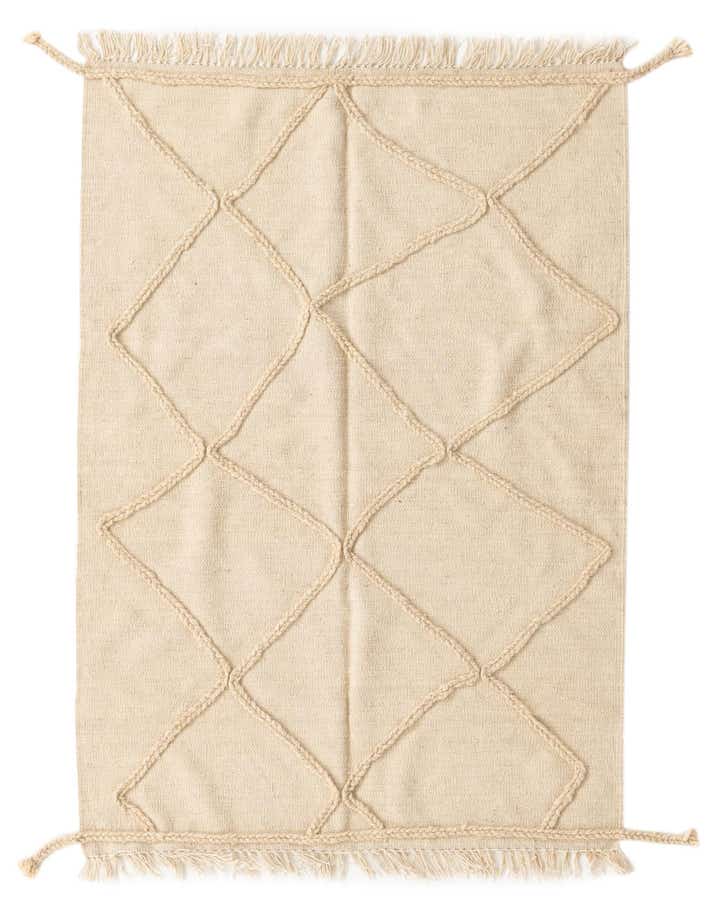 105cm x 145cm Tissé à la main Marocain Tapis Laine