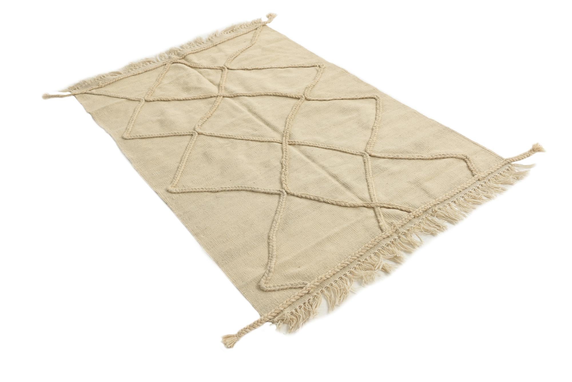 3' 6 x 5' 2 Hand Woven Moroccan Wool Rug