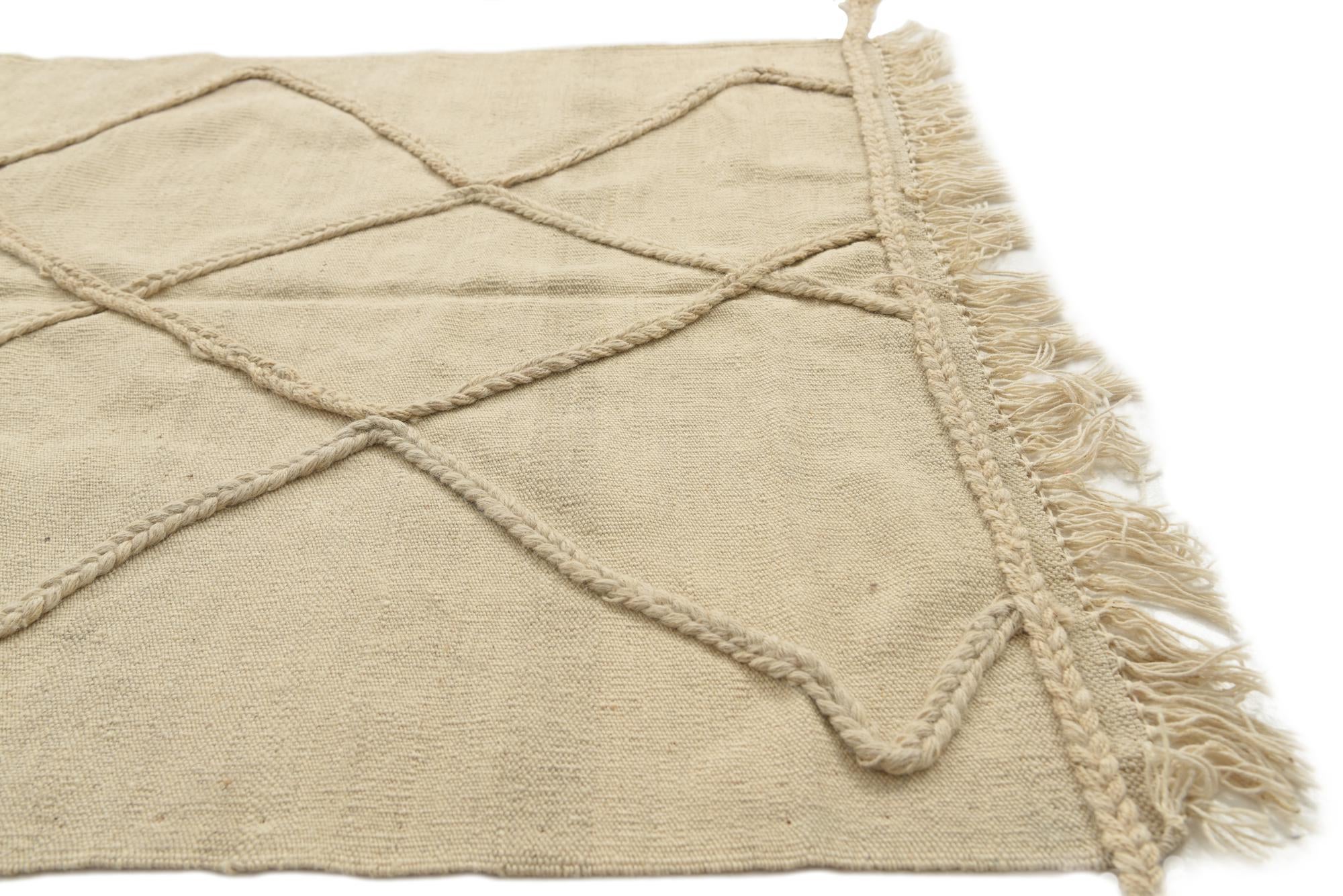 3' 6 x 5' 2 Hand Woven Moroccan Wool Rug