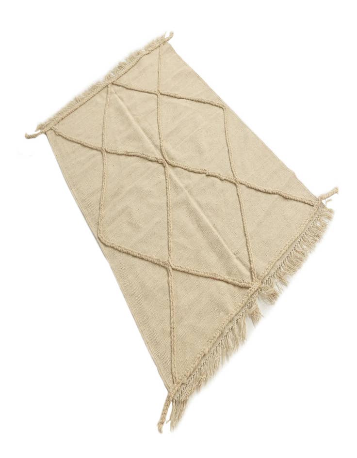 Detail image of 3' 4 x 5'  Hand Woven Moroccan Wool Rug