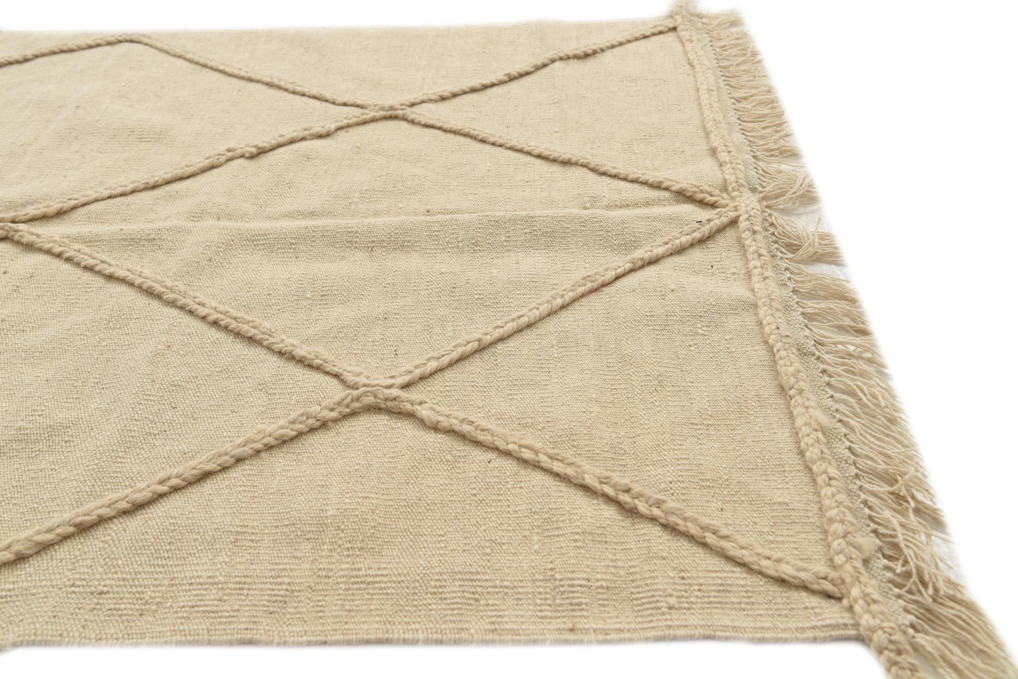 3' 4 x 5' Hand Woven Moroccan Wool Rug