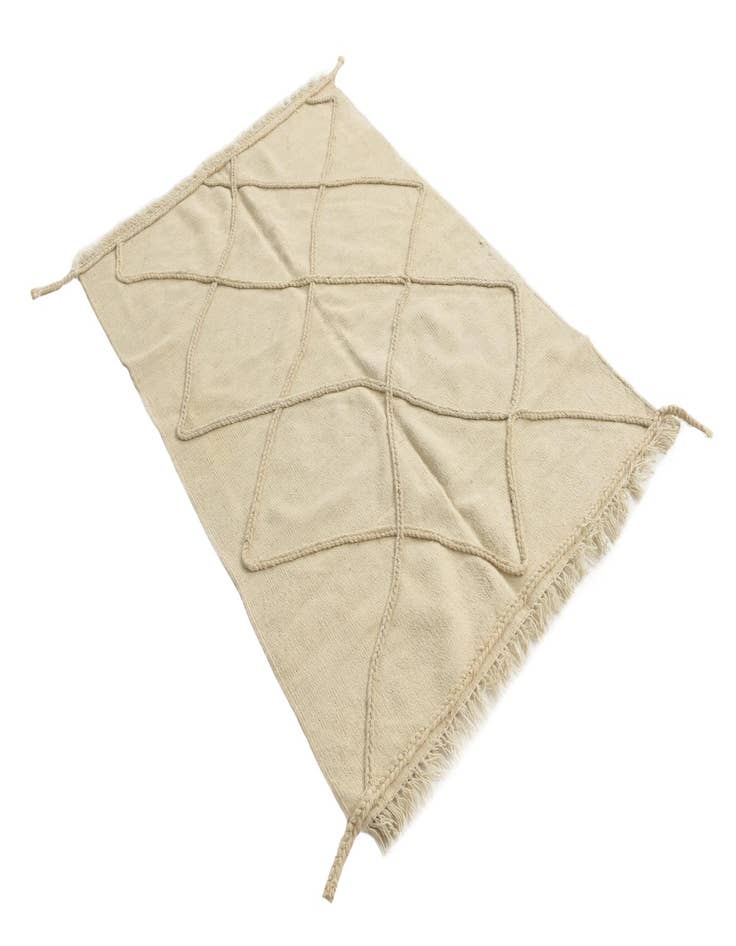 Detail image of 3' 4 x 5'  Hand Woven Moroccan Wool Rug