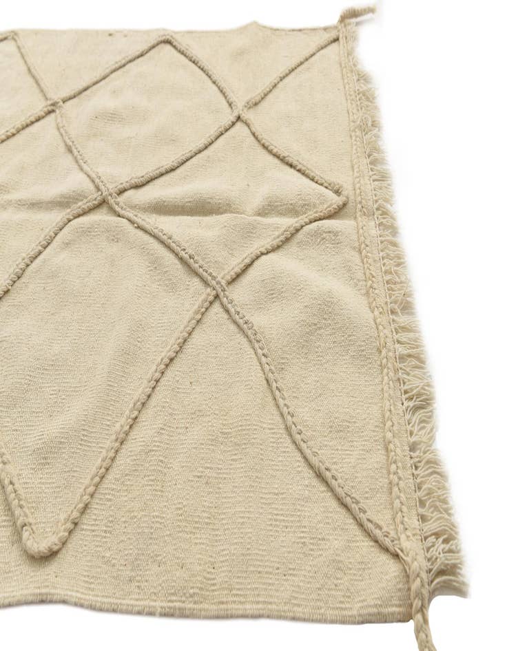 Detail image of 3' 4 x 5'  Hand Woven Moroccan Wool Rug