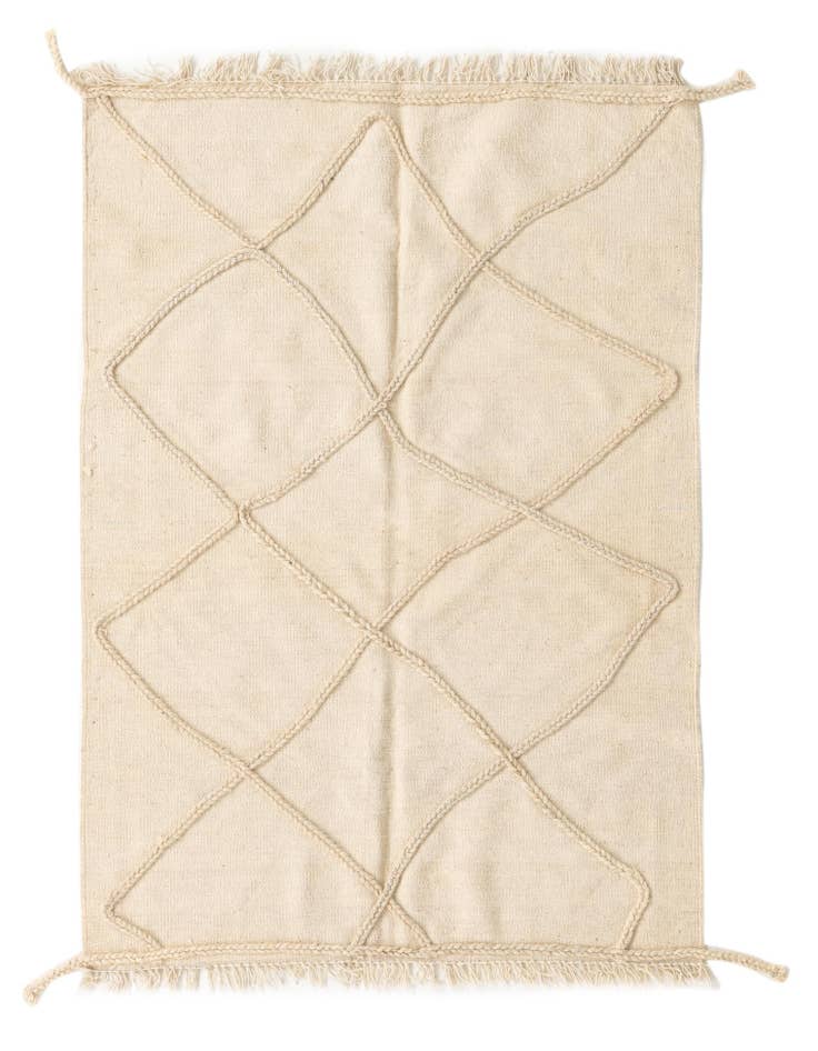 Detail image of 3' 4 x 5' Hand Woven Moroccan Wool Rug