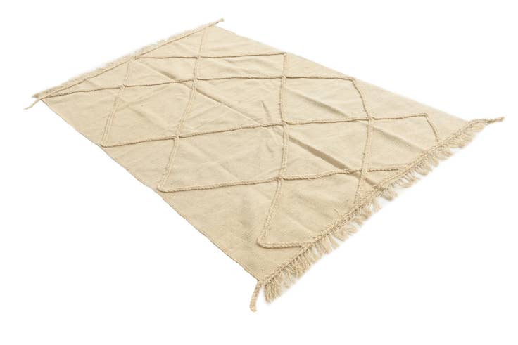 Detail image of 4' 1 x 6' 2 Hand Woven Moroccan Wool Rug