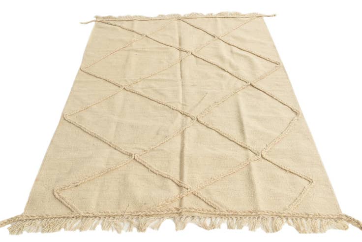 Detail image of 4' 1 x 6' 2 Hand Woven Moroccan Wool Rug