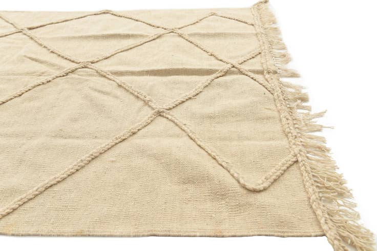 Detail image of 4' 1 x 6' 2 Hand Woven Moroccan Wool Rug