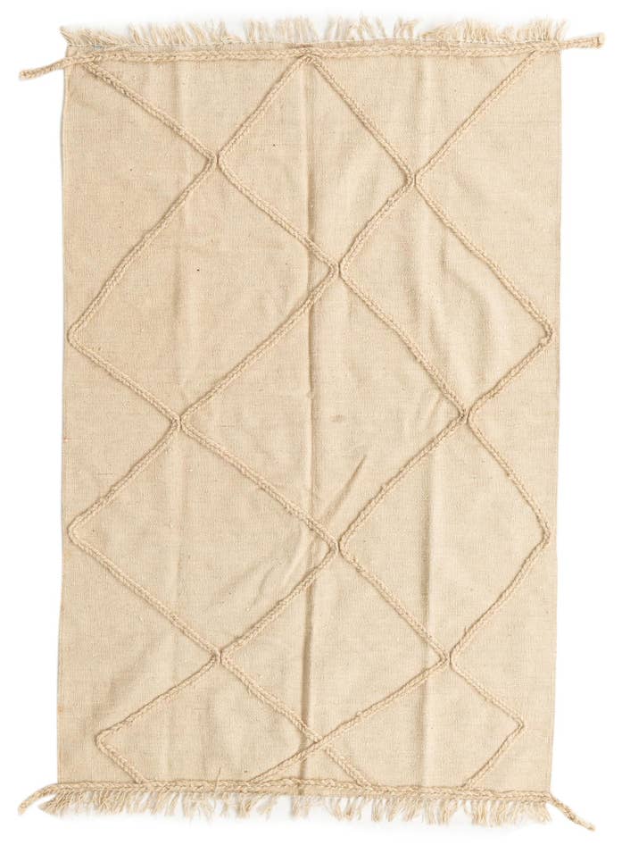 Detail image of 4' 1 x 6' 2 Hand Woven Moroccan Wool Rug