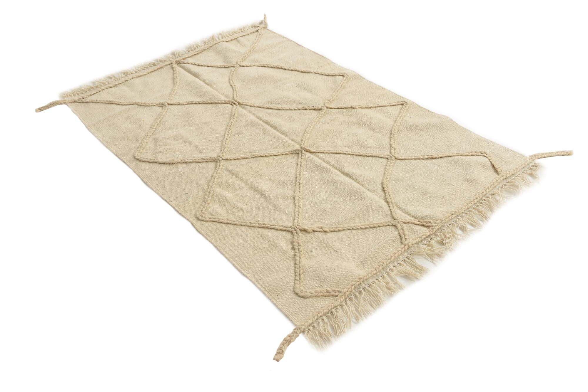 3' 5 x 5' 1 Hand Knotted Moroccan Wool Rug