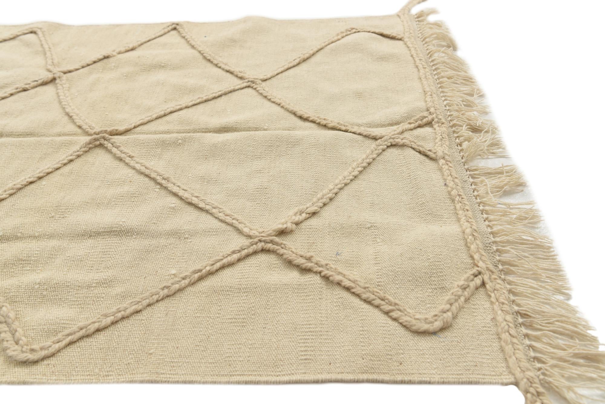 3' 5 x 5' 1 Hand Knotted Moroccan Wool Rug