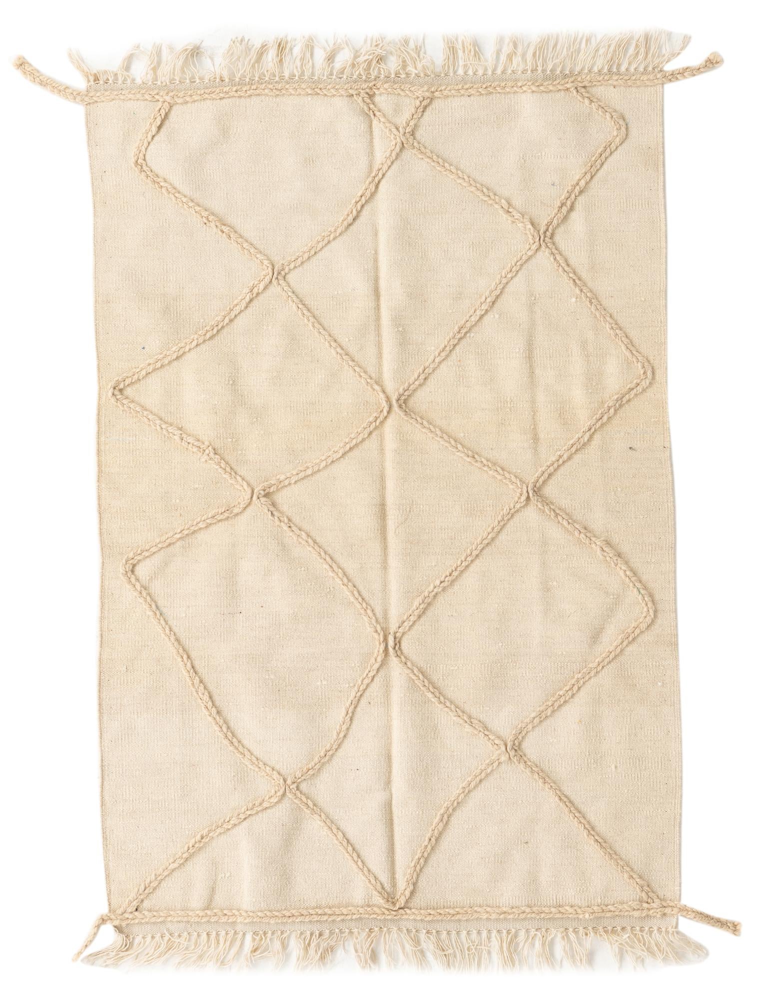 3' 5 x 5' 1 Hand Knotted Moroccan Wool Rug